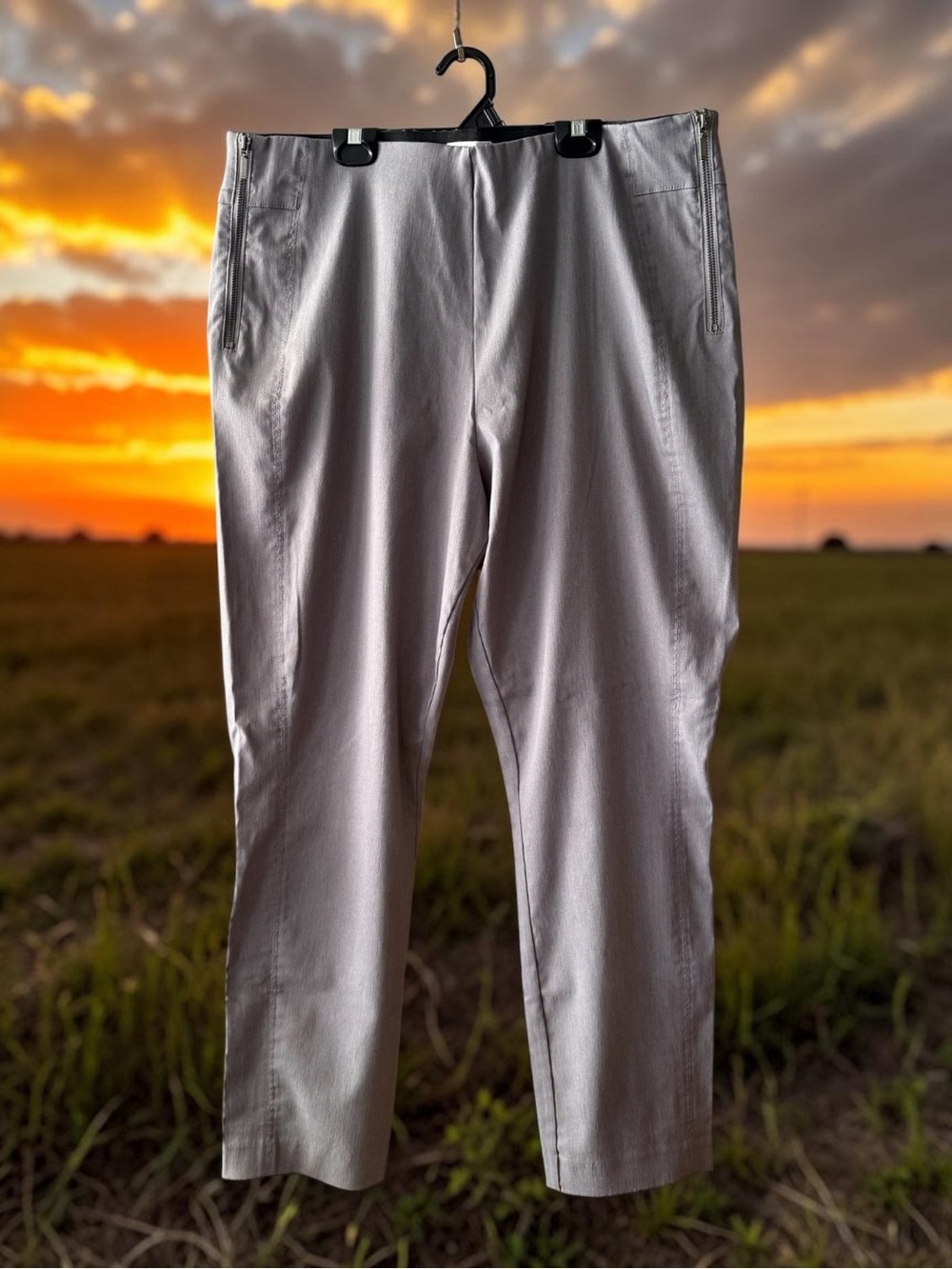 Ricki's Light Grey Flat Front Stretchy Pants